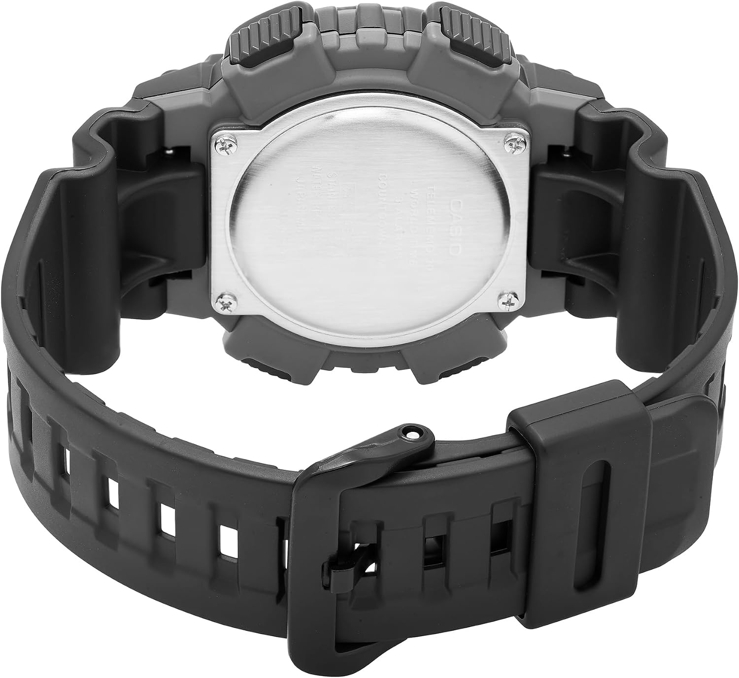 image:imageCasio AEQ110BW Series Mens AnalogDigital Watch 100M WR Multi Alarms 100 SEC Stopwatch Countdown Timer World Map for World Time LED Light LC Display 10 Year BatteryBlack