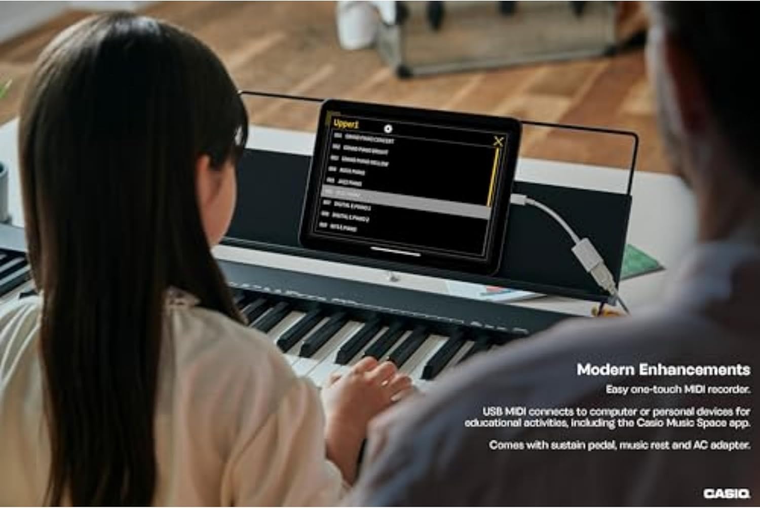 image:imageCasio CDPS160 88Key Weighted Digital Piano with Scaled Hammer Action Keyboard Duet Mode for Students Realistic Feel Slim amp Portable BuiltIn Tones Effects USBMIDI Speakers RedBlack