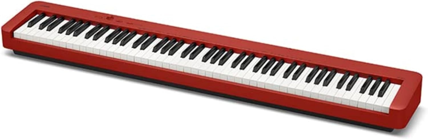 image:imageCasio CDPS160 88Key Weighted Digital Piano with Scaled Hammer Action Keyboard Duet Mode for Students Realistic Feel Slim amp Portable BuiltIn Tones Effects USBMIDI Speakers RedRed