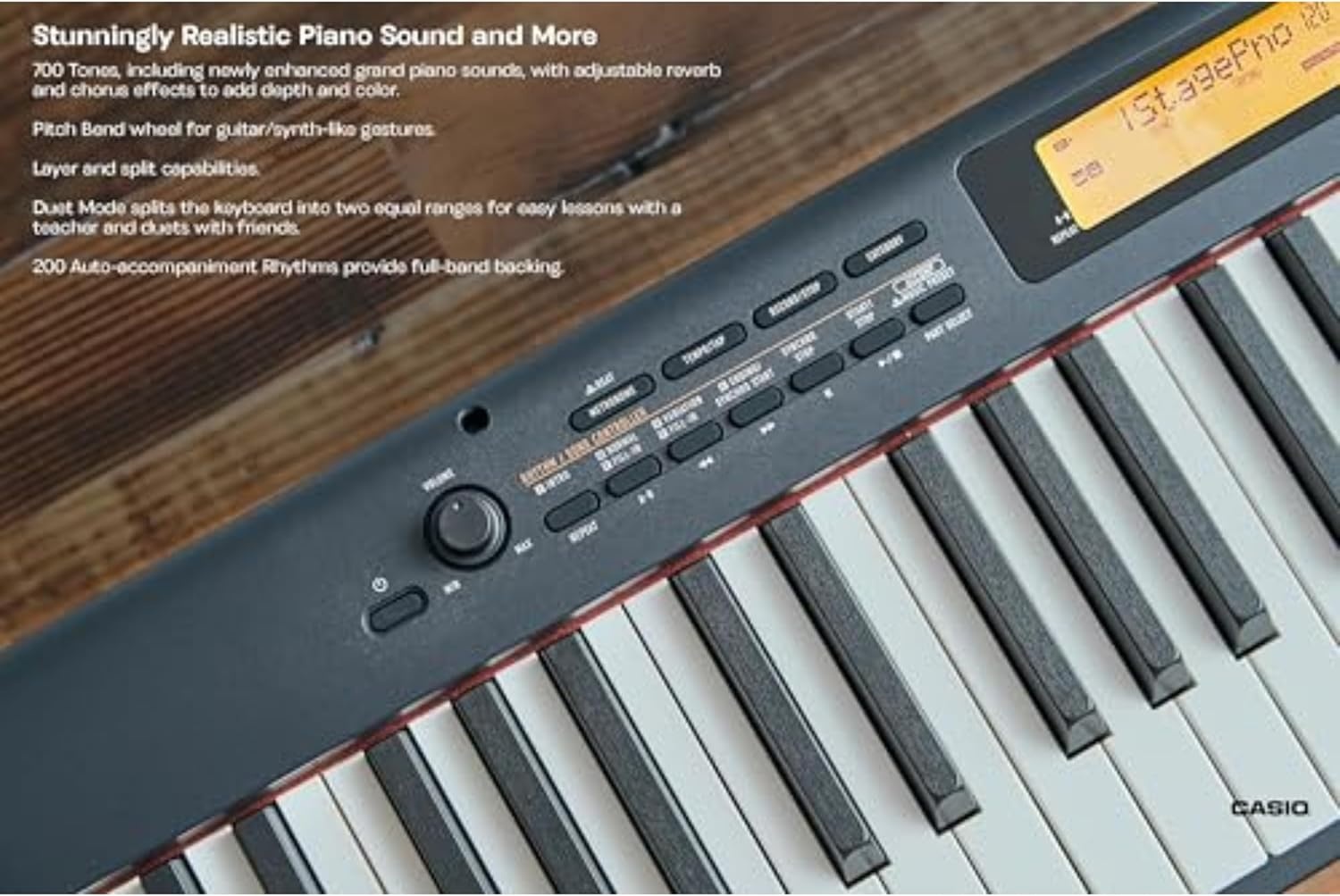 image:imageCasio CDPS360 Slim 88Key Weighted Digital Piano Portable Lightweight amp Compact 700 Tones 200 Rhythms Songwriting tools USBMIDI BuiltIn Speakers LCD DisplayDigital PianosCDPS360