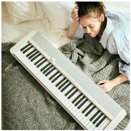 image:imageCasio Casiotone CTS1 61Key TouchSensitive Retro Keyboard Sleek Portable Design for Beginners to Pros Stereo Grand Piano 60 AiX Tones USBMIDI Connectivity RedWhite