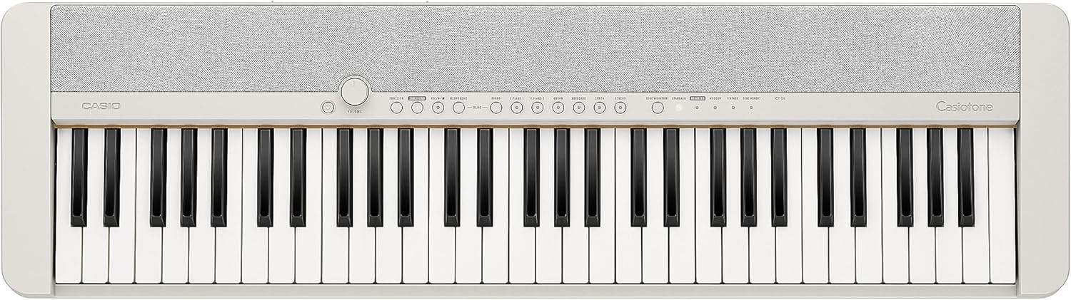 image:imageCasio Casiotone CTS1 61Key TouchSensitive Retro Keyboard Sleek Portable Design for Beginners to Pros Stereo Grand Piano 60 AiX Tones USBMIDI Connectivity RedSilver