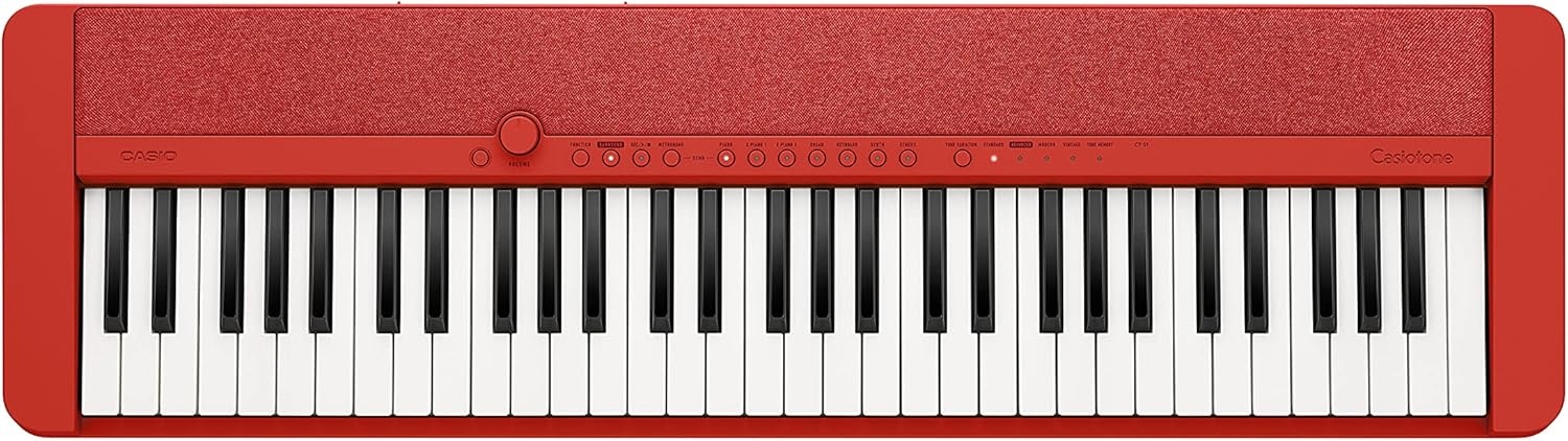 image:imageCasio Casiotone CTS1 61Key TouchSensitive Retro Keyboard Sleek Portable Design for Beginners to Pros Stereo Grand Piano 60 AiX Tones USBMIDI Connectivity RedRed