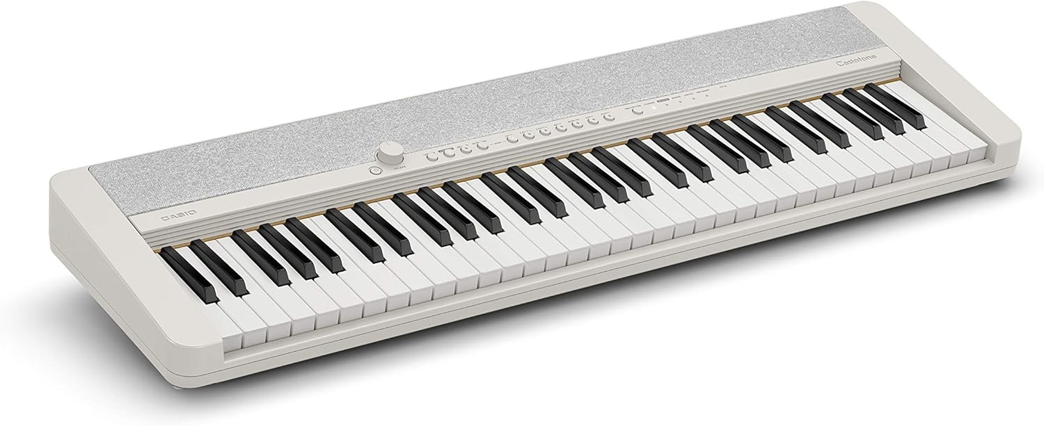 image:imageCasio Casiotone CTS1 61Key TouchSensitive Retro Keyboard Sleek Portable Design for Beginners to Pros Stereo Grand Piano 60 AiX Tones USBMIDI Connectivity RedWhite
