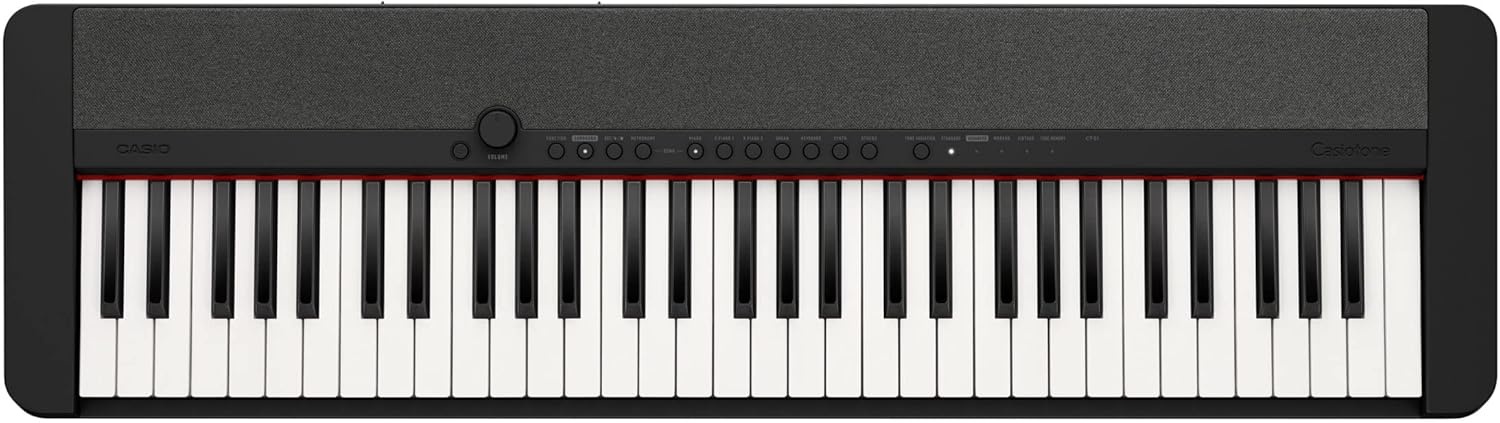 image:imageCasio Casiotone CTS1 61Key TouchSensitive Retro Keyboard Sleek Portable Design for Beginners to Pros Stereo Grand Piano 60 AiX Tones USBMIDI Connectivity RedBlack