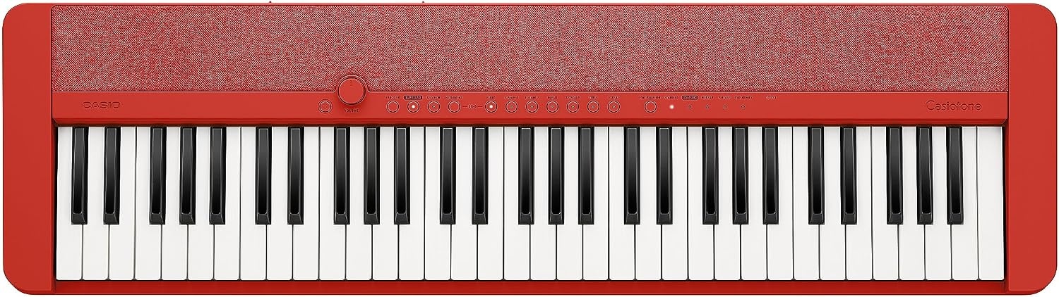 image:imageCasio Casiotone CTS1 61Key TouchSensitive Retro Keyboard Sleek Portable Design for Beginners to Pros Stereo Grand Piano 60 AiX Tones USBMIDI Connectivity RedRed