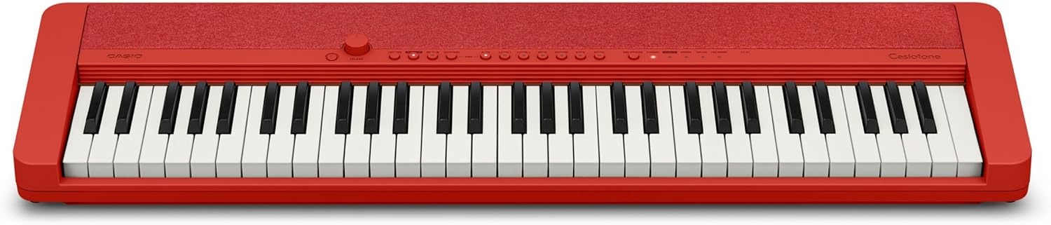 image:imageCasio Casiotone CTS1 61Key TouchSensitive Retro Keyboard Sleek Portable Design for Beginners to Pros Stereo Grand Piano 60 AiX Tones USBMIDI Connectivity RedRed