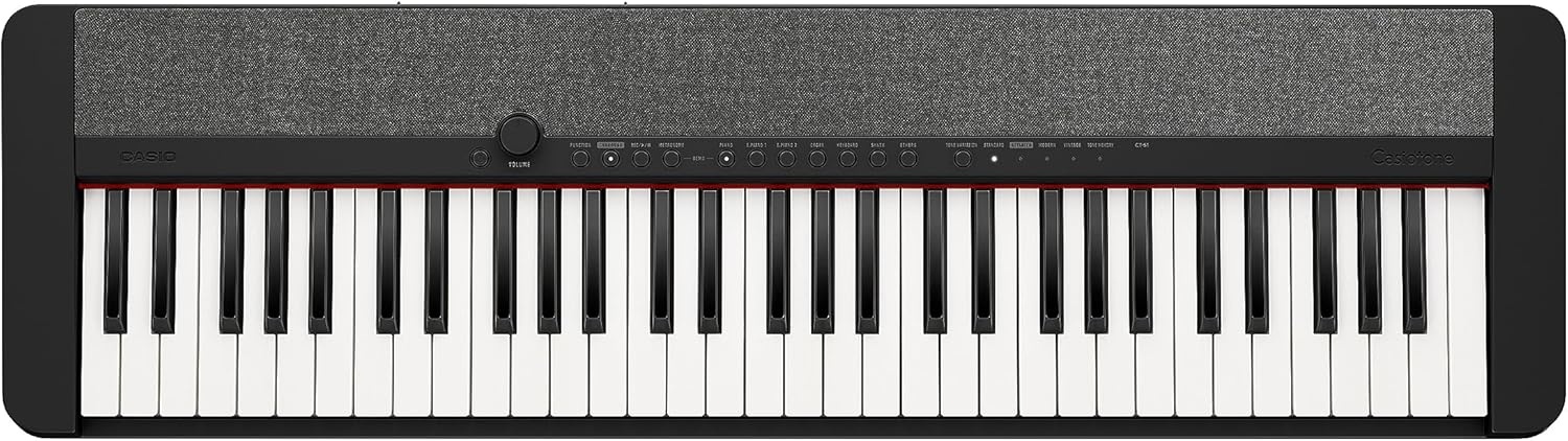 image:imageCasio Casiotone CTS1 61Key TouchSensitive Retro Keyboard Sleek Portable Design for Beginners to Pros Stereo Grand Piano 60 AiX Tones USBMIDI Connectivity RedBlack
