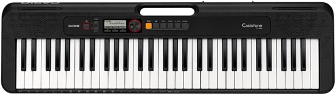 image:imageCasio Casiotone CTS200RD 61Key Portable Keyboard for Beginners 400 Tones 77 Rhythms LCD Display Dance Music Mode USBMIDI Stereo Speakers Includes Power Supply amp Music Rest RedBlack