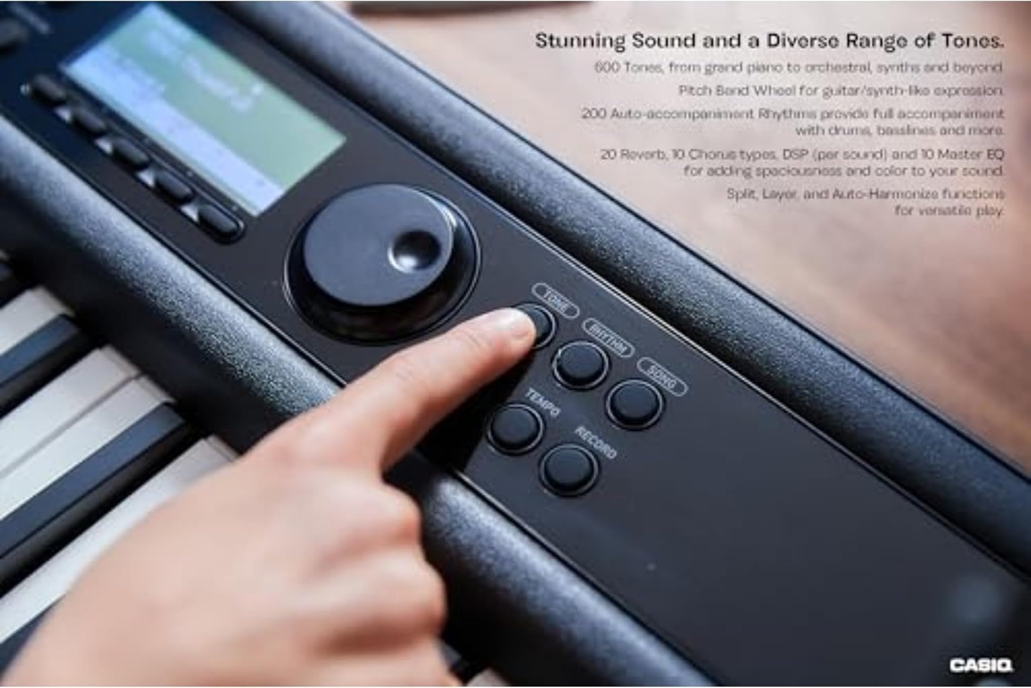 image:imageCasio Casiotone CTS400 61Key TouchResponsive Portable Keyboard AiX Sound 600 Tones 200 Rhythms Pitch Bend USBMIDI Surround Speakers Chordana App Compatible Lightweight amp TravelReadyKeyboard