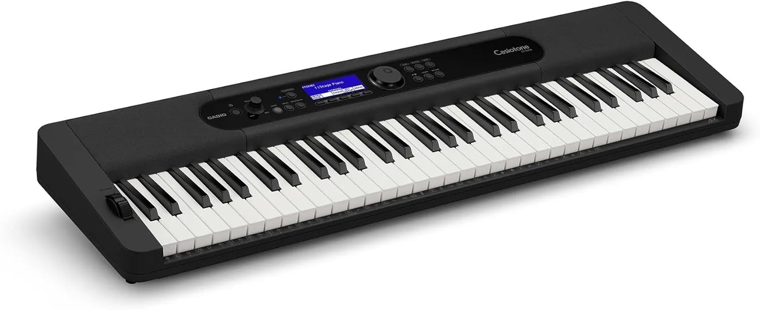image:imageCasio Casiotone CTS400 61Key TouchResponsive Portable Keyboard AiX Sound 600 Tones 200 Rhythms Pitch Bend USBMIDI Surround Speakers Chordana App Compatible Lightweight amp TravelReadyPremium Pack