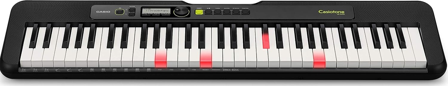 image:imageCasio Casiotone LKS250 61Key Lighted Portable Keyboard Touch Response Key Lighting System 400 Tones Dance Music Mode 60 Songs 4Stage Lesson SystemEducational Pack