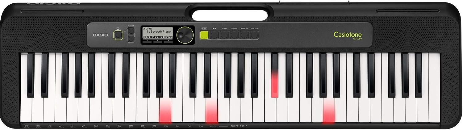 image:imageCasio Casiotone LKS250 61Key Lighted Portable Keyboard Touch Response Key Lighting System 400 Tones Dance Music Mode 60 Songs 4Stage Lesson SystemEducational Pack