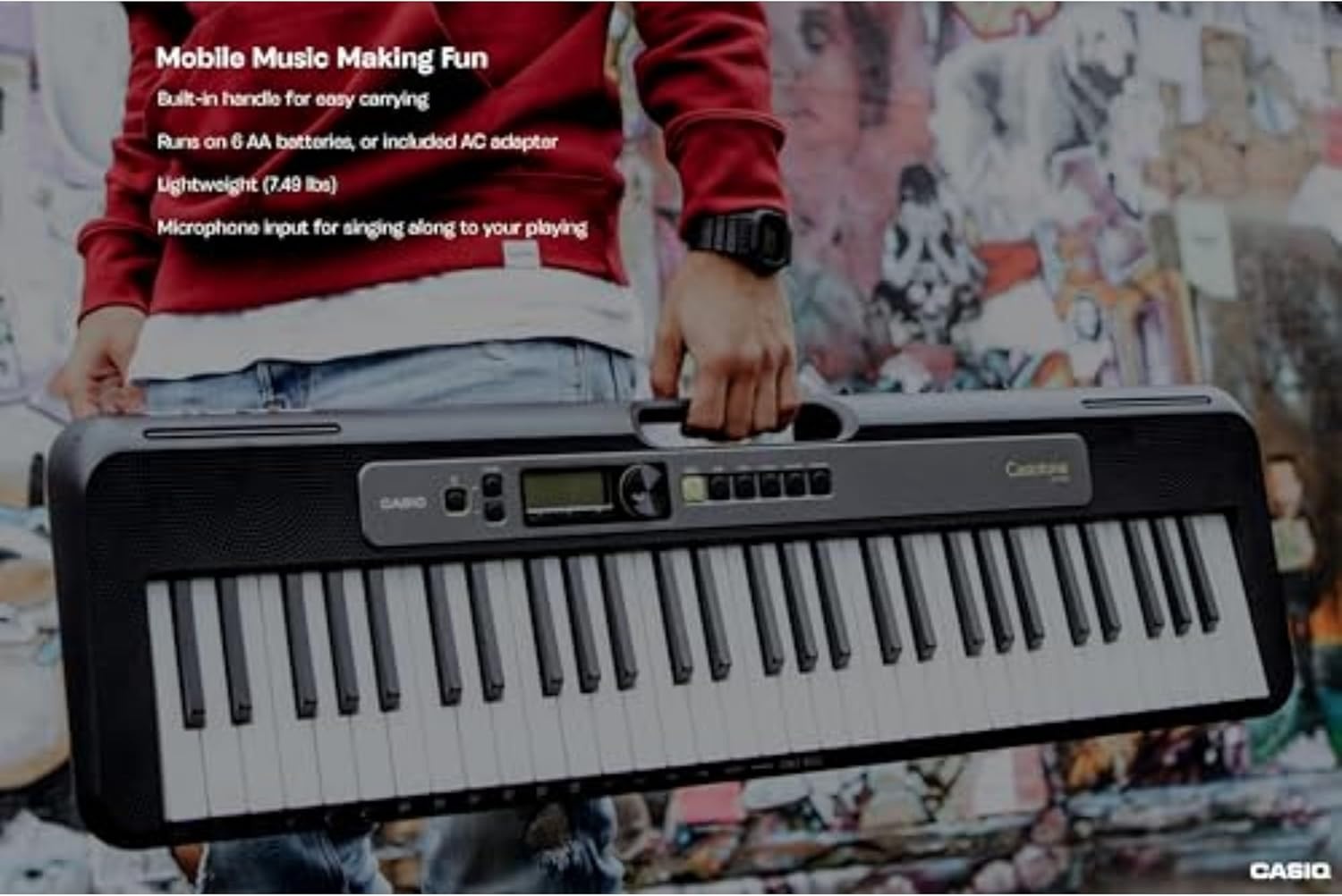 image:imageCasio Casiotone LKS250 61Key Lighted Portable Keyboard Touch Response Key Lighting System 400 Tones Dance Music Mode 60 Songs 4Stage Lesson SystemKeyboard Only