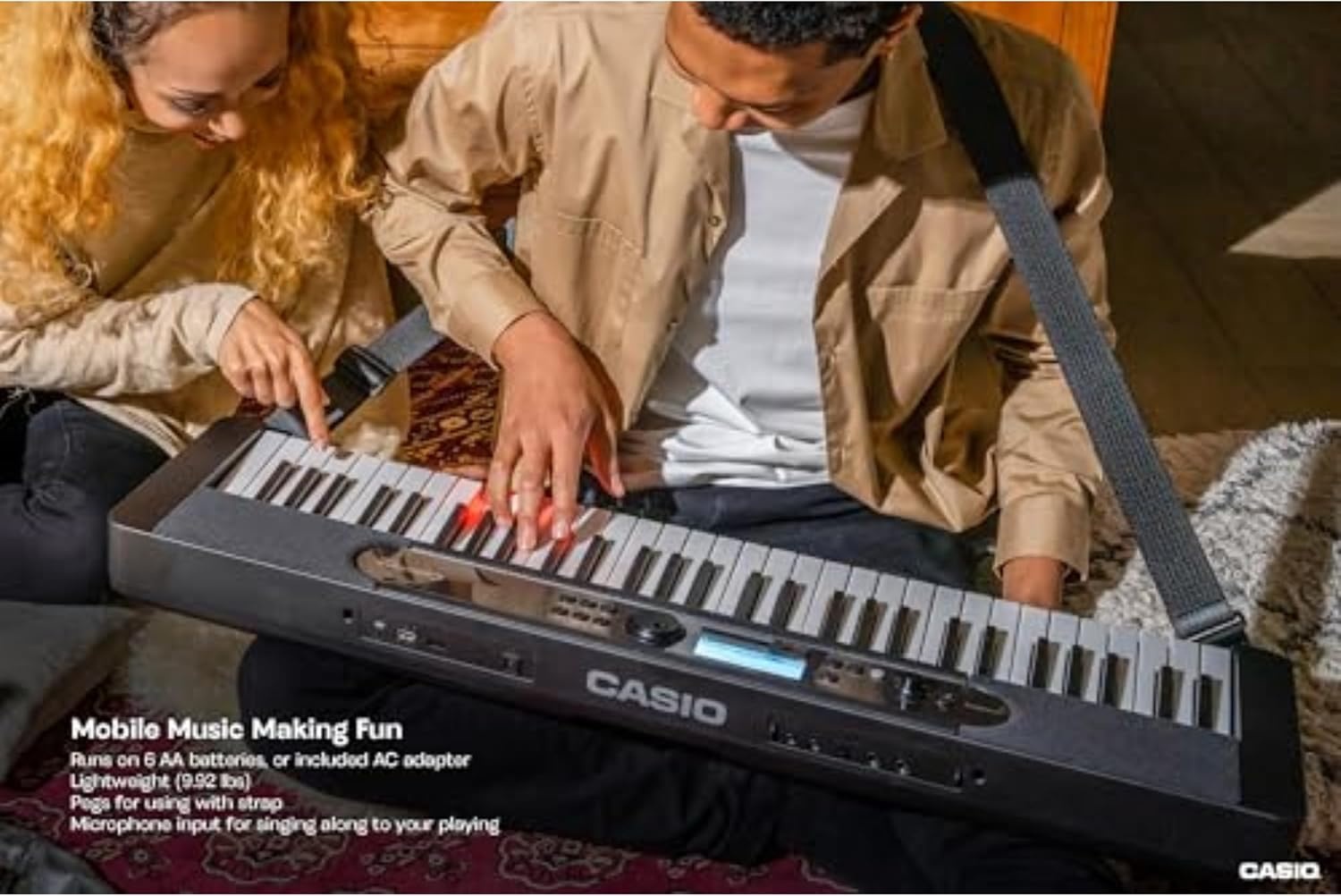 image:imageCasio Casiotone LKS450 61Key TouchResponsive Portable Keyboard with Key Lighting System 600 Tones 200 Rhythms StepUp Lessons USBMIDI Surround Sound Chordana App CompatibleKeyboard