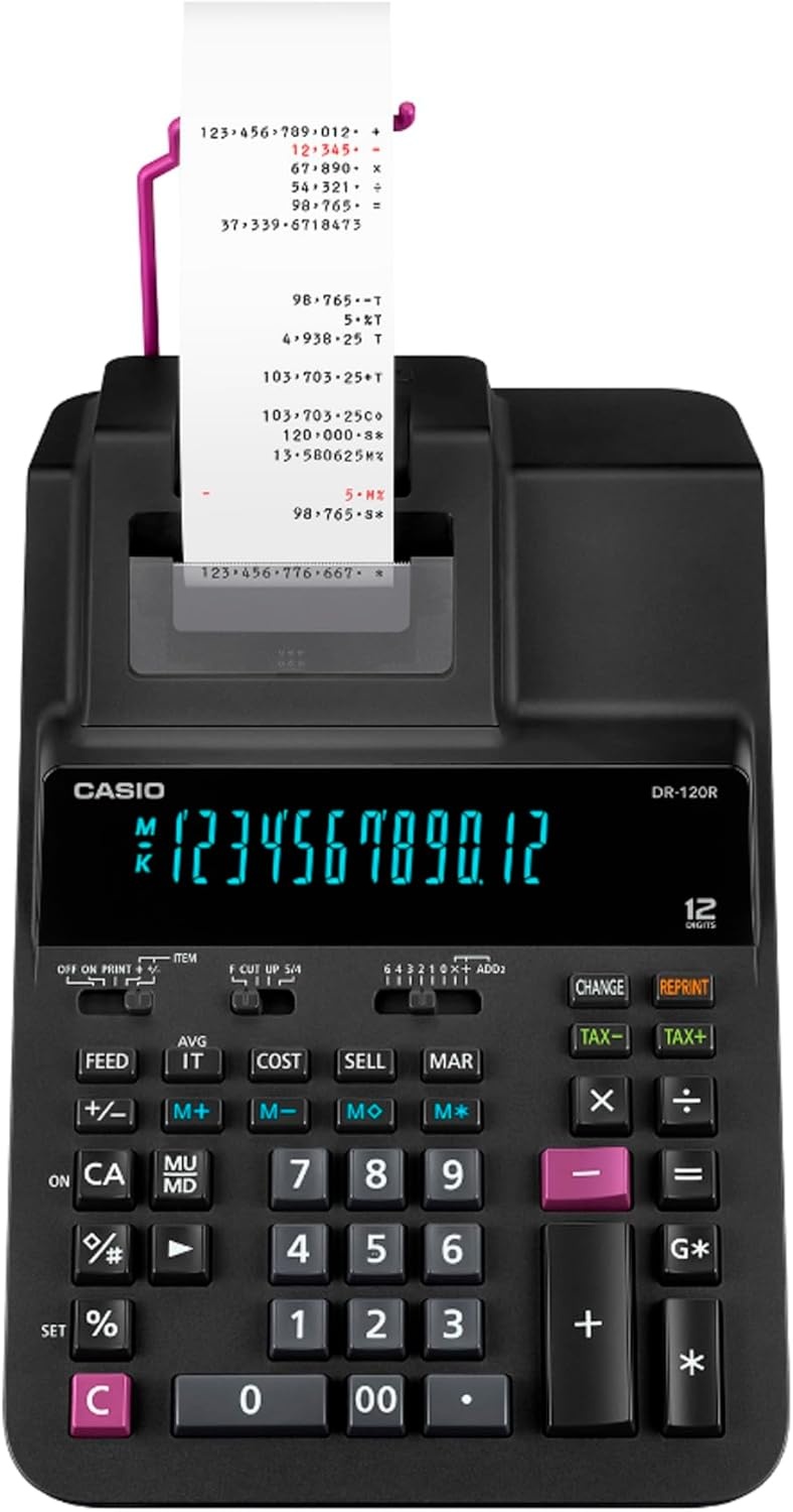 image:imageCasio DR120R Fullsized Desktop Printing Calculator New version of The FR2650TM