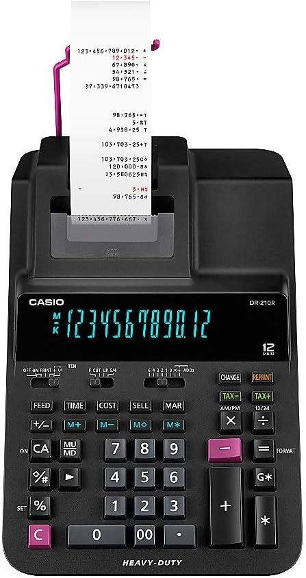 image:imageCasio DR210R Printing Calculator Black 44 x 84 x 15