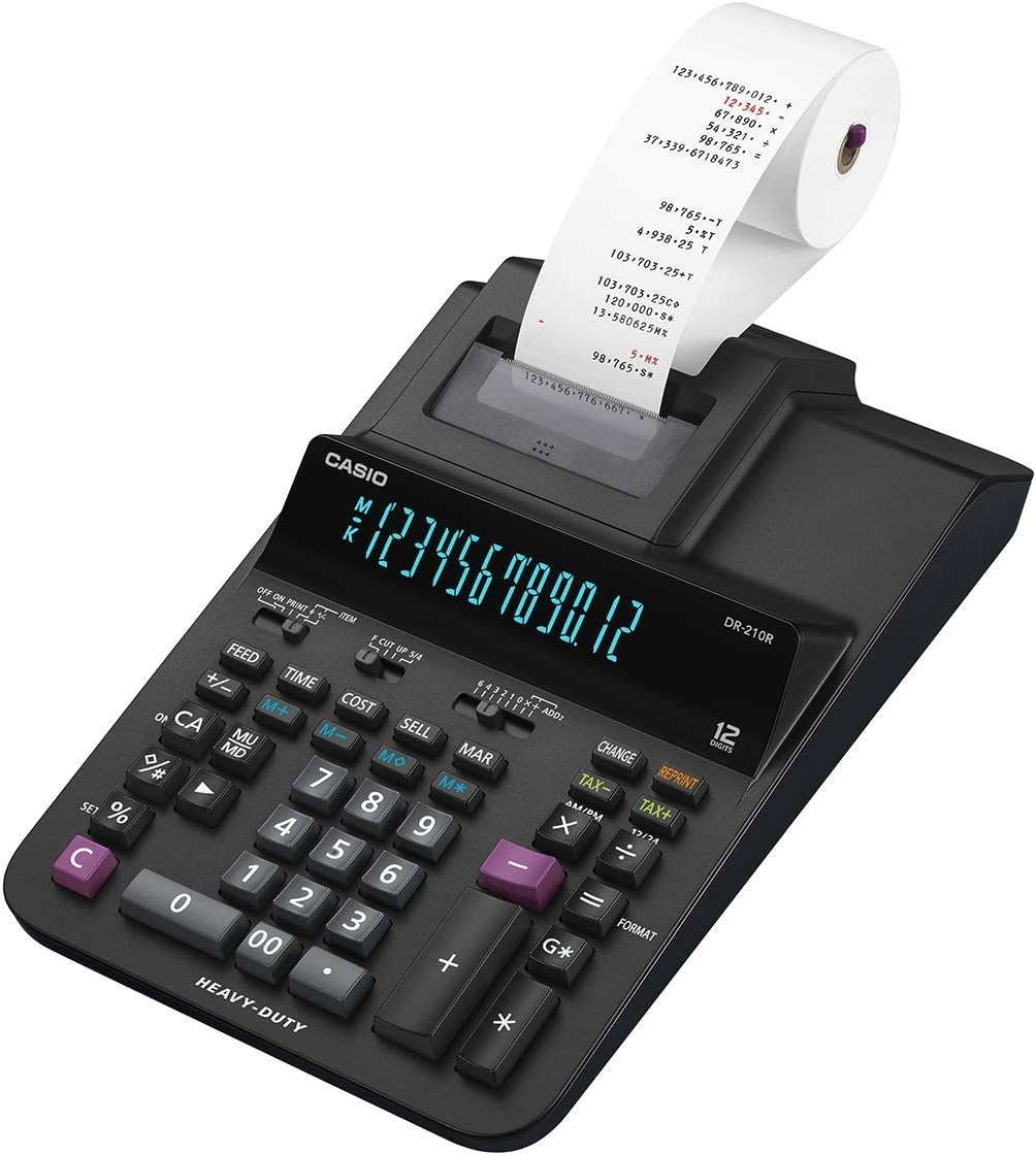 image:imageCasio DR210R Printing Calculator Black 44 x 84 x 15