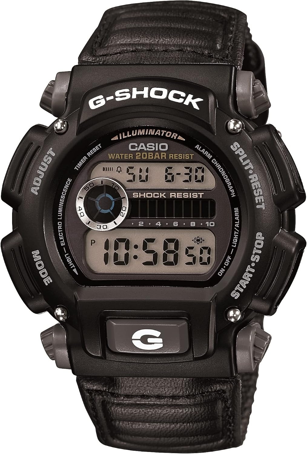 image:imageCasio DW9052 Series Mens Digital Watch GShock 1100 SEC Stop Watch Countdown Timer LED Light 200M WR Shock Resistant Multi Alarm Auto Calendar Dual Time 2 Yr BattMulti