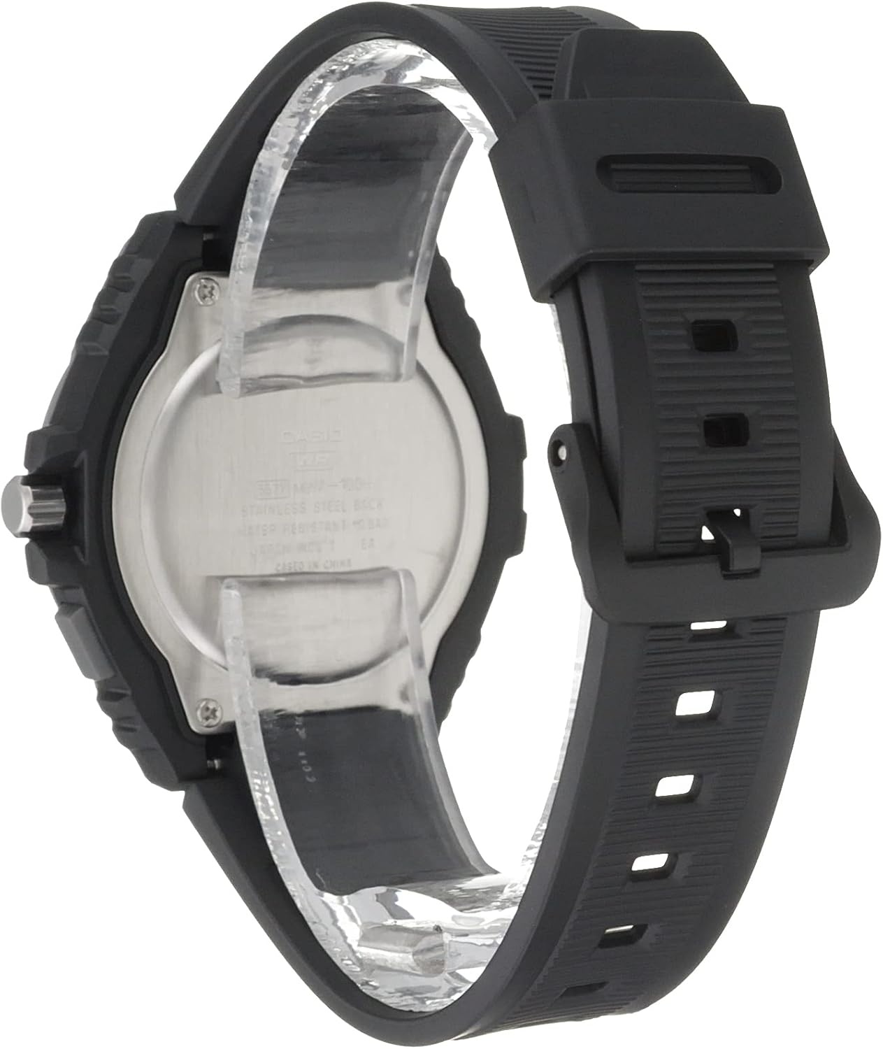 image:imageCasio Illuminator Mens Quartz Sport Watch with Black Resin Strap Heavy Duty Metal Bezel Model MWA100H1A2V SilverTone