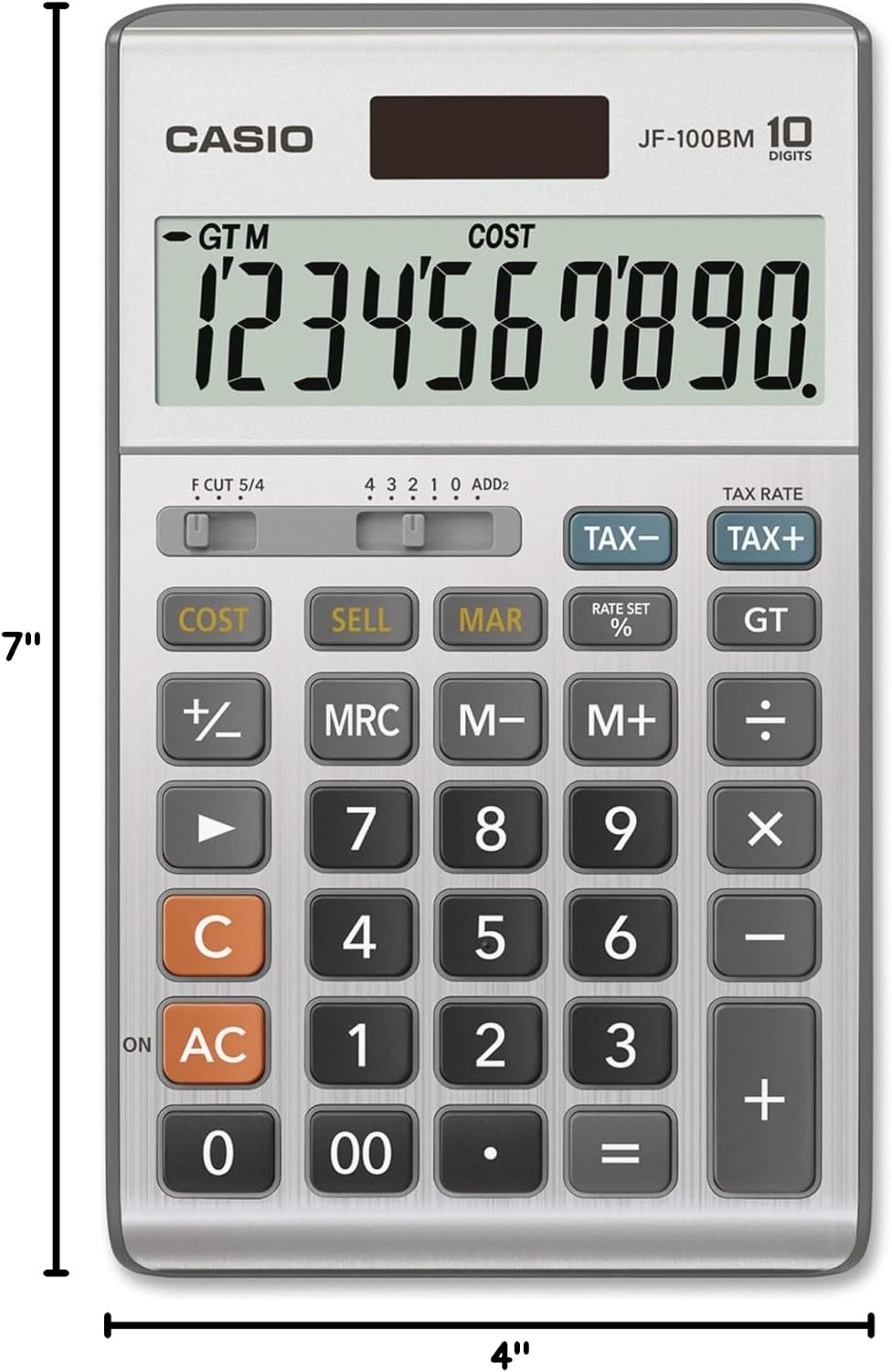 image:imageCasio Inc JF100BM Standard Function CalculatorMulticolor 4 14 x 6 781 Count Pack of 1