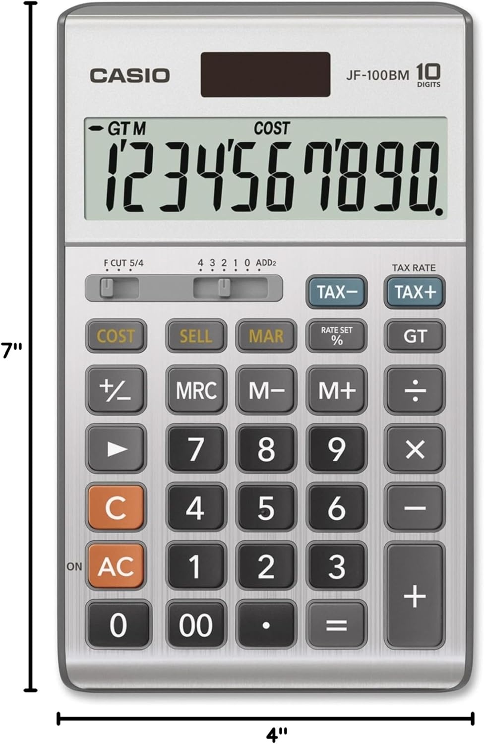 image:imageCasio Inc JF100BM Standard Function CalculatorMulticolor 4 14 x 6 781 Count Pack of 2