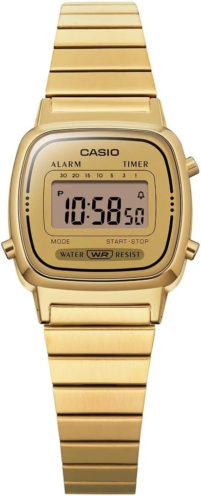 image:imageCasio LF20W GShock Series Unisex Digital Watch Black WR 1100 SEC Stopwatch World Time LED Light Full Auto Calendar Regular Time Keeping HR Min SEC PM Date Day 3 Year Batterymetallic gold