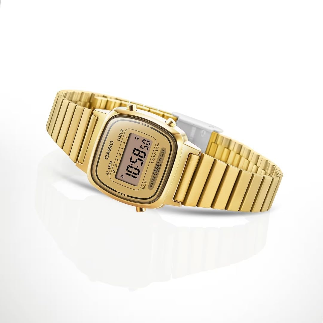 image:imageCasio LF20W GShock Series Unisex Digital Watch Black WR 1100 SEC Stopwatch World Time LED Light Full Auto Calendar Regular Time Keeping HR Min SEC PM Date Day 3 Year Batterymetallic gold
