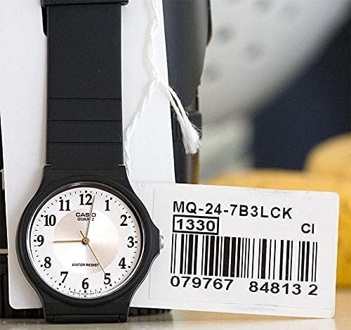 image:imageCasio MQ24 Series Quartz Analog Watch for Men Water Resistant Resin Case Resin Band Resin Glass Three Hand Analog HR Min SEC Classic Casio Design 3 Year BatteryBlackWhite