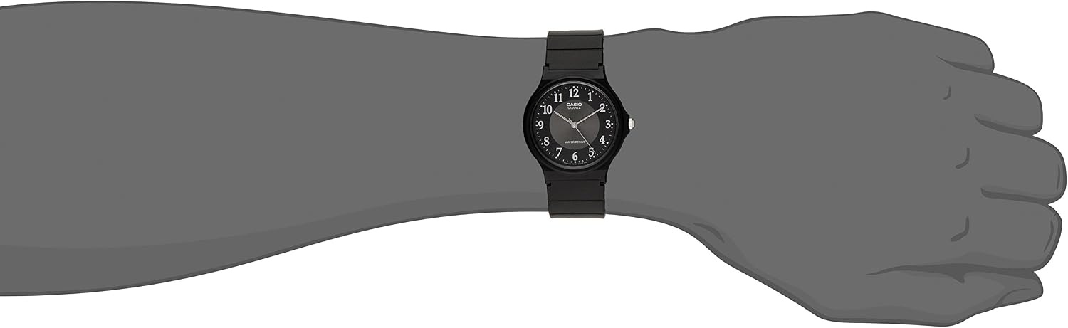 image:imageCasio MQ24 Series Quartz Analog Watch for Men Water Resistant Resin Case Resin Band Resin Glass Three Hand Analog HR Min SEC Classic Casio Design 3 Year BatteryGrey
