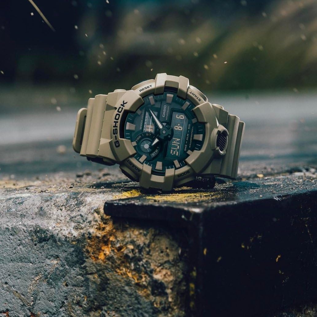image:imageCasio Mens 700UC Series GShock Quartz 200M WR Shock Resistant Resin Strap and CaseTan