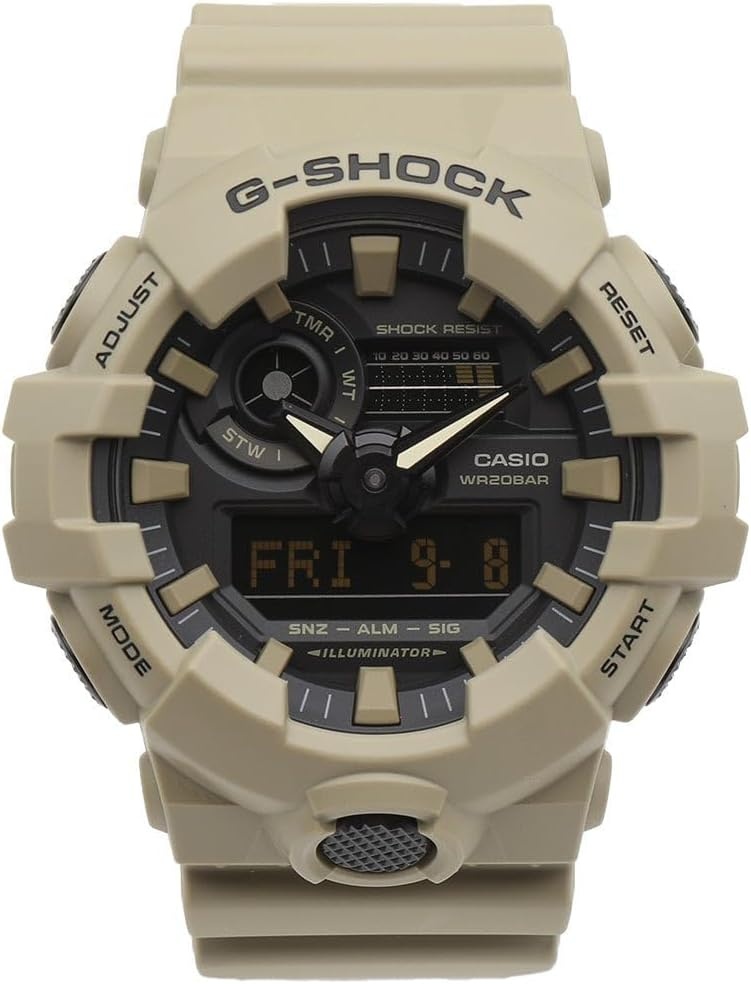 image:imageCasio Mens 700UC Series GShock Quartz 200M WR Shock Resistant Resin Strap and CaseTan