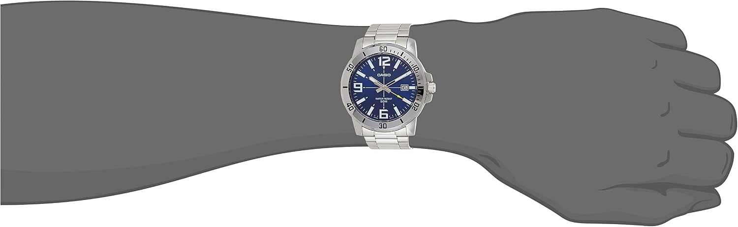 image:imageCasio Mens Diver Style Stainless Steel WatchBlue