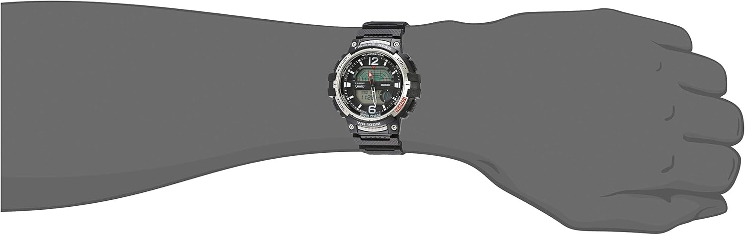 image:imageCasio Mens Fishing Timer Quartz Watch with Resin Strap Black 241 Model WSC1250H1AVCF