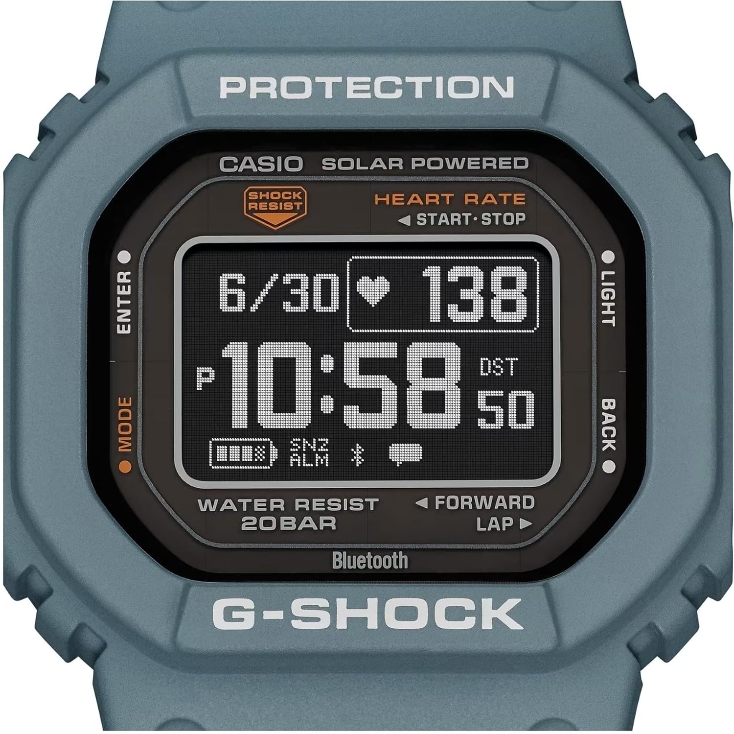 image:imageCasio Mens GShock Move DWH5600 Series Multisport Run Walking Gym Workout Heart Rate WatchDolphin Blue