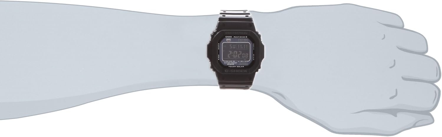 image:imageCasio Mens GWM56101BJF GShock Solar Digital Multi Band 6 Black Watch