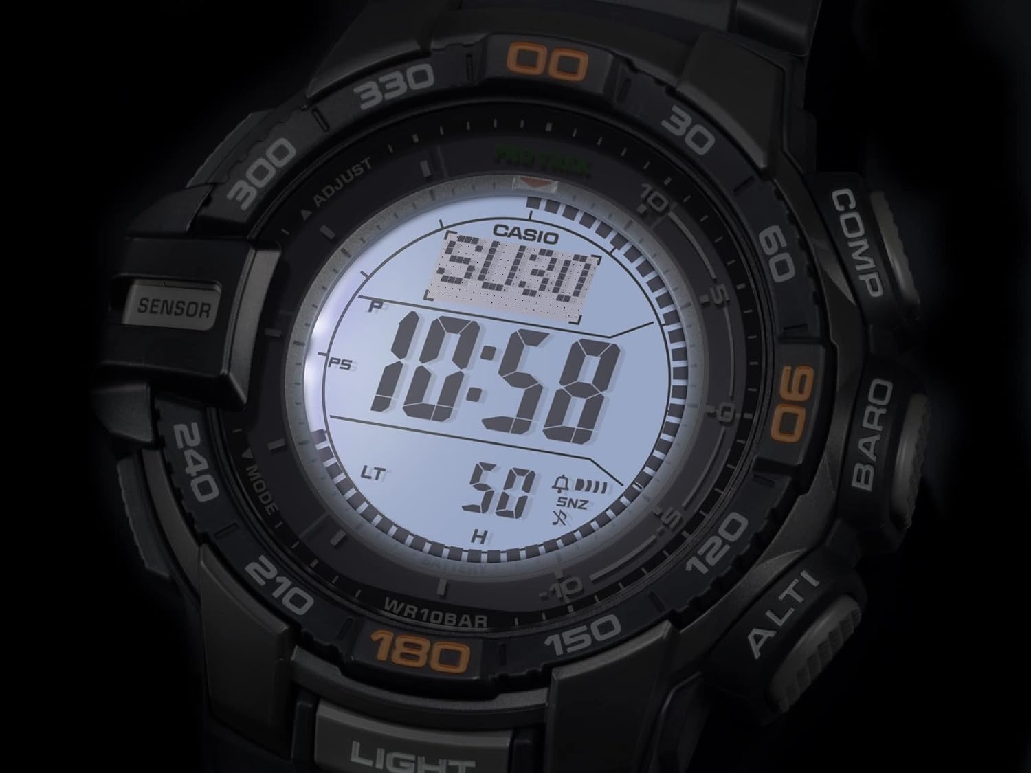 image:imageCasio Mens Pro Trek PRG2701 Tough Solar Triple Sensor Multifunction Digital Sport Watch