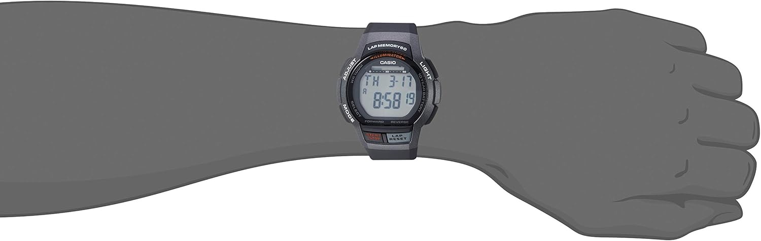 image:imageCasio Mens WS1000H1AVCF 10 Year Battery Digital Display Quartz Black Watch