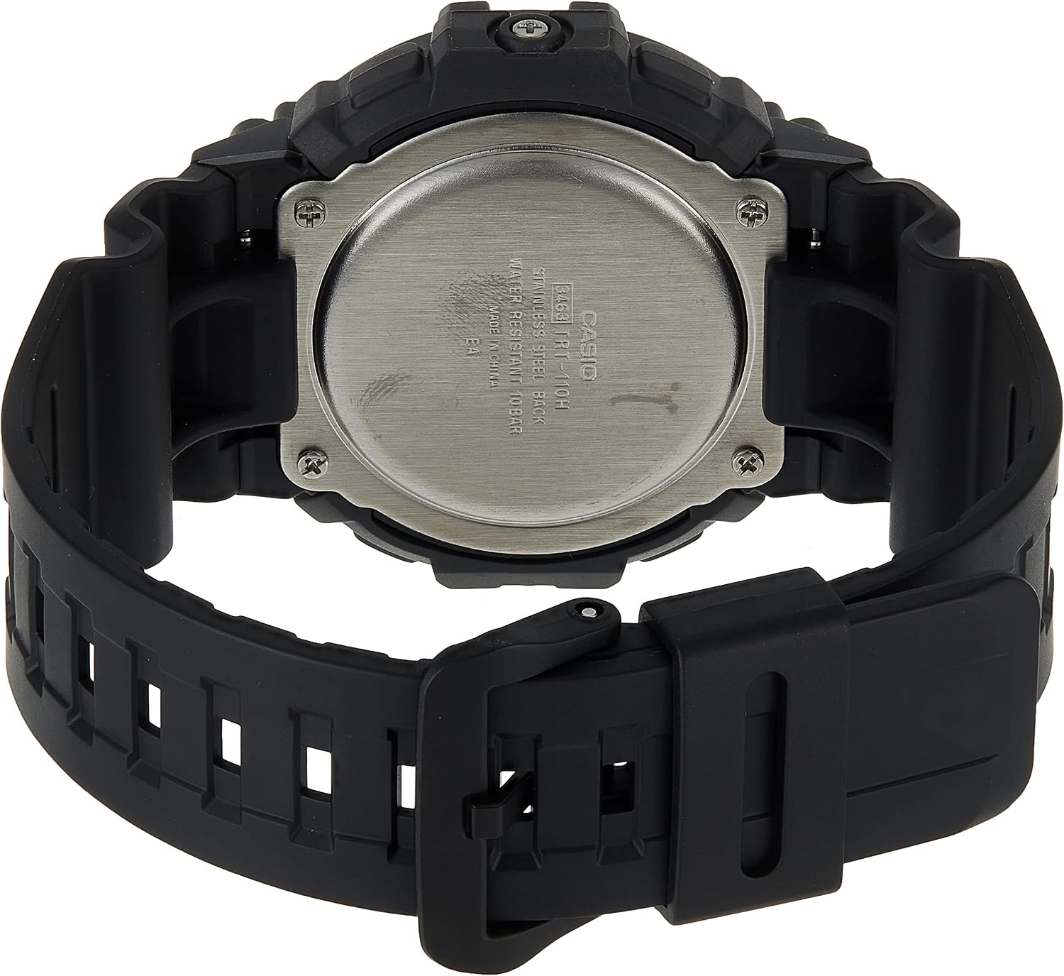 image:imageCasio Mud Resistant Stainless Steel Quartz Watch with Resin Strap Black 276 Model TRT110H1AVCF Standard