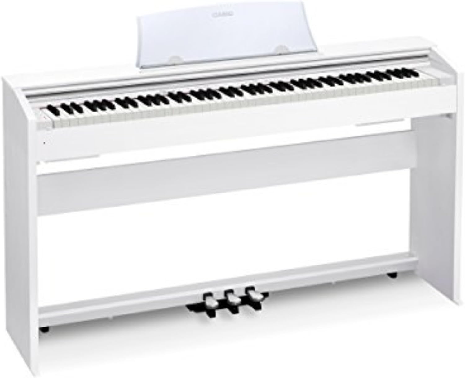 image:imageCasio Privia PX770 88Key Weighted Console Digital Piano TriSensor II Scaled Hammer Action Keys AiR Sound Source 19 Tones Concert Play 16W Stereo Speakers USBMIDI Elegant Brown CabinetWhite