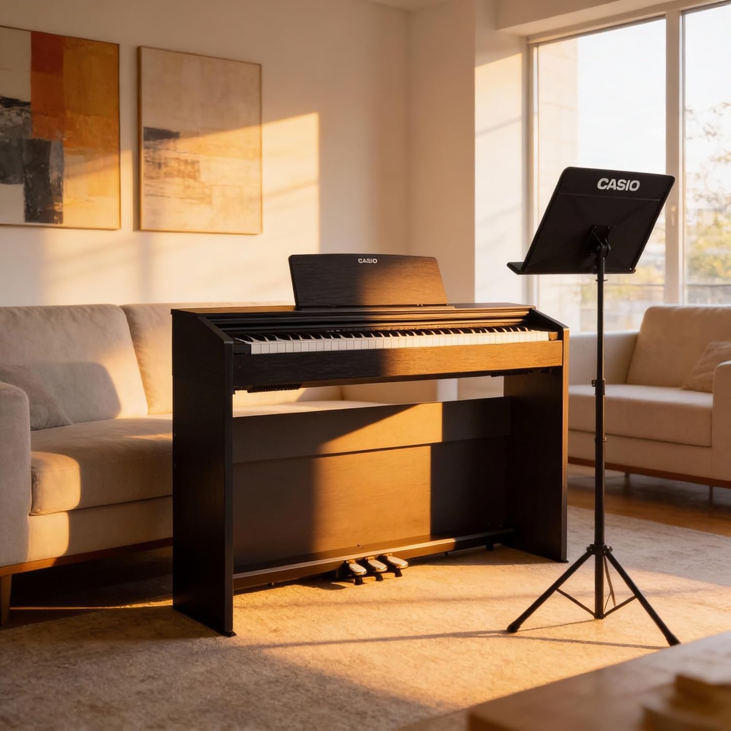 image:imageCasio Privia PX870 88Key Weighted Console Digital Piano TriSensor II Scaled Hammer Action Keys Elegant Design Powerful 40W 4Speaker Sound Concert Play USBMIDIBlack