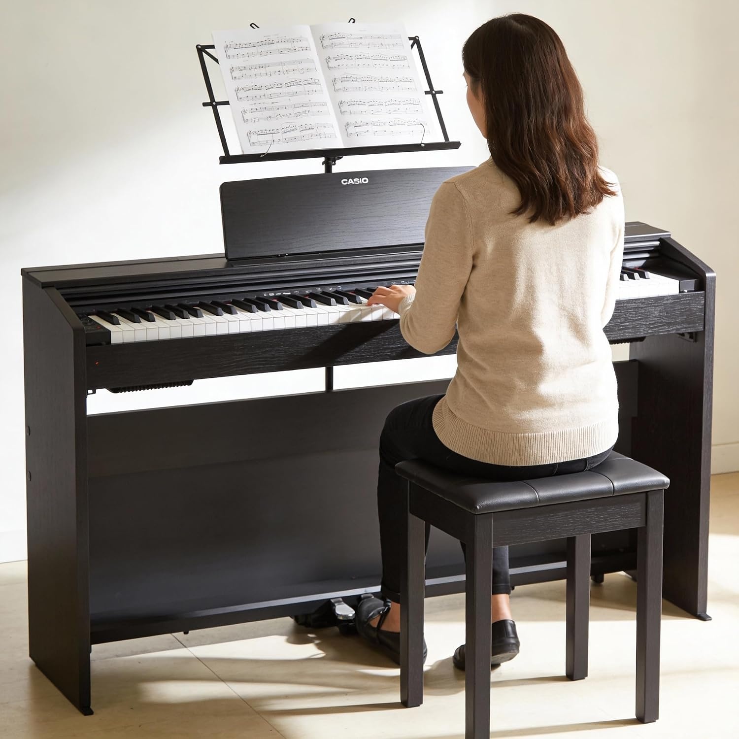 image:imageCasio Privia PX870 88Key Weighted Console Digital Piano TriSensor II Scaled Hammer Action Keys Elegant Design Powerful 40W 4Speaker Sound Concert Play USBMIDIBlack