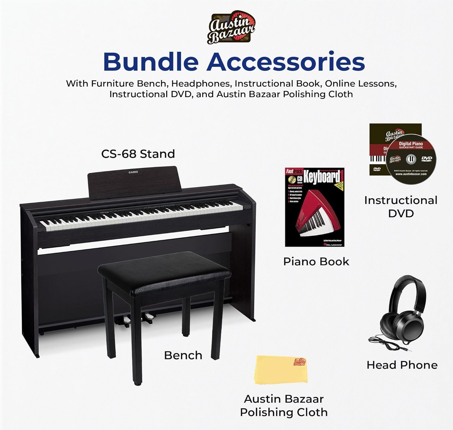 image:imageCasio Privia PX870 88Key Weighted Console Digital Piano TriSensor II Scaled Hammer Action Keys Elegant Design Powerful 40W 4Speaker Sound Concert Play USBMIDIBlack