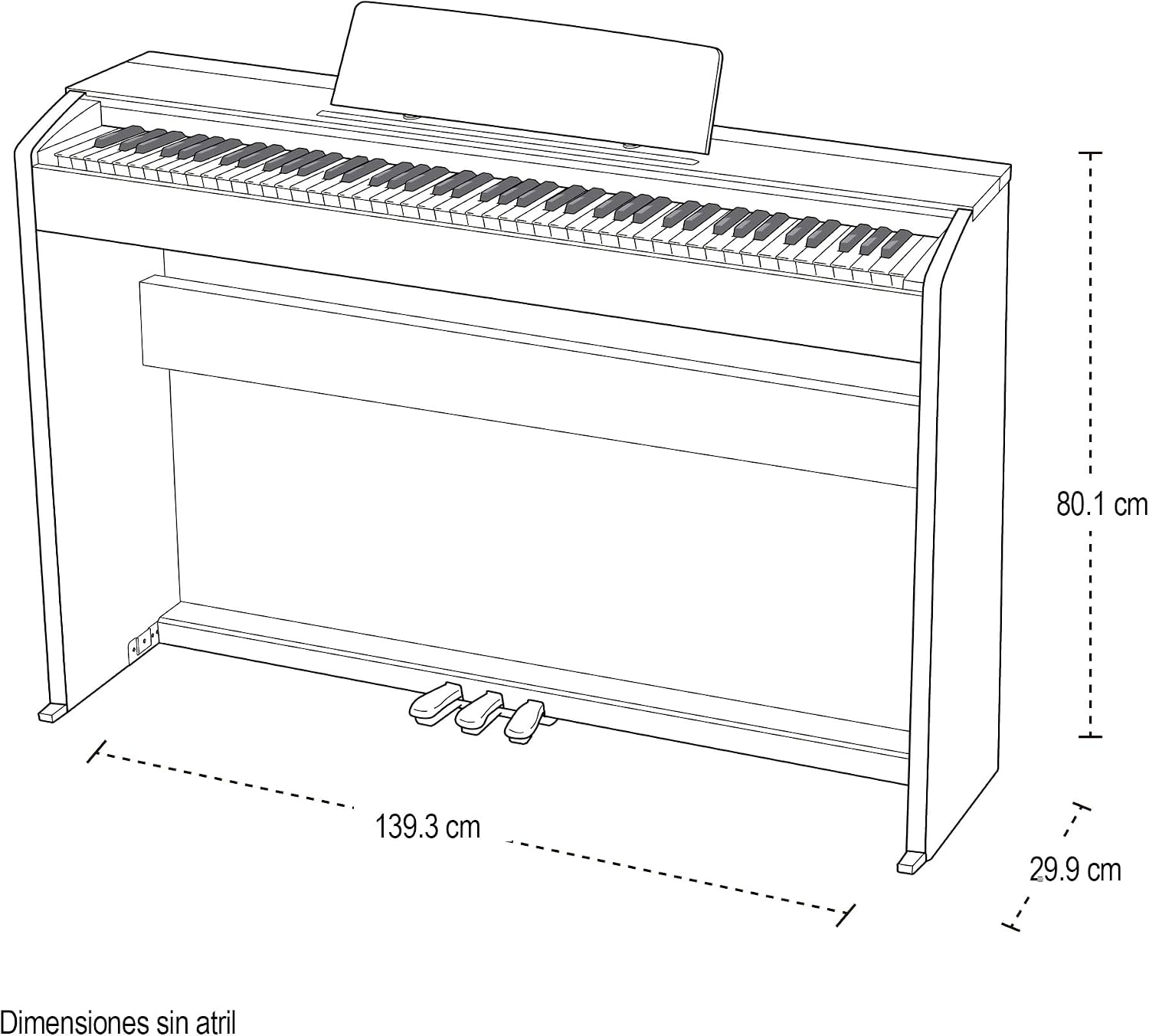 image:imageCasio Privia PX870 88Key Weighted Console Digital Piano TriSensor II Scaled Hammer Action Keys Elegant Design Powerful 40W 4Speaker Sound Concert Play USBMIDIBlack