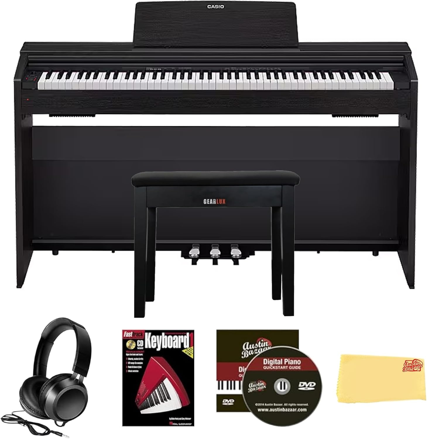 image:imageCasio Privia PX870 88Key Weighted Console Digital Piano TriSensor II Scaled Hammer Action Keys Elegant Design Powerful 40W 4Speaker Sound Concert Play USBMIDIBlack