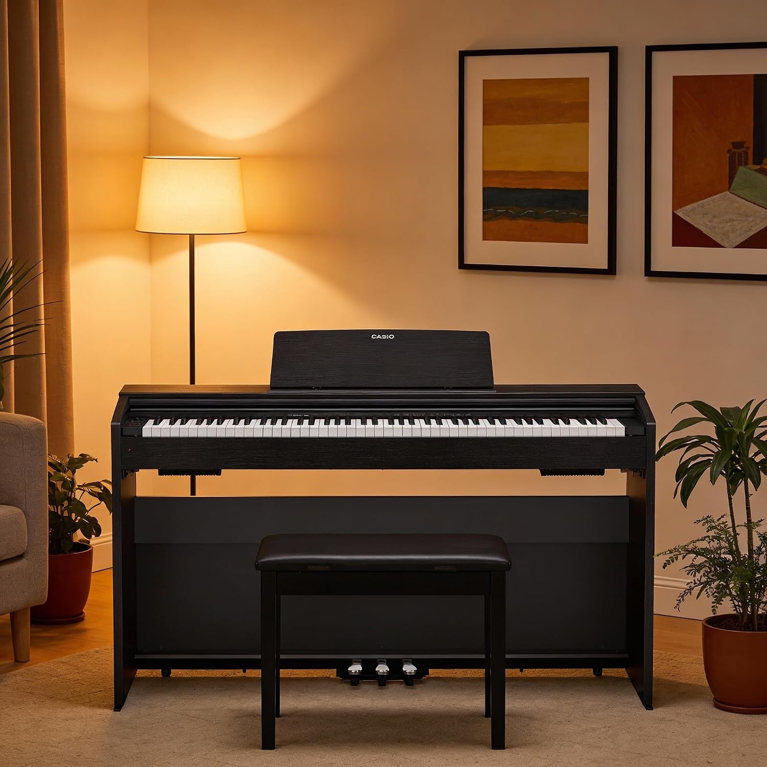 image:imageCasio Privia PX870 88Key Weighted Console Digital Piano TriSensor II Scaled Hammer Action Keys Elegant Design Powerful 40W 4Speaker Sound Concert Play USBMIDIBlack