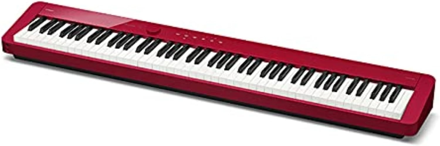 image:imageCasio Privia PXS1100 88Key TouchResponsive Weighted Digital Piano UltraPortable Superior Sound German Grand Tone Bluetooth Casio Music Space App Gloss Black FinishRed