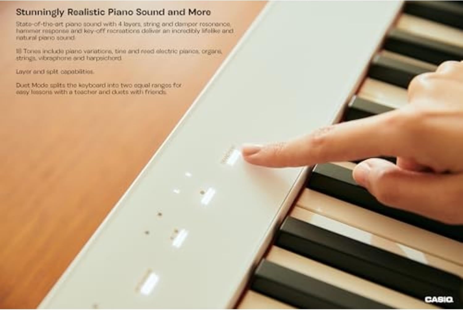 image:imageCasio Privia PXS1100 88Key TouchResponsive Weighted Digital Piano UltraPortable Superior Sound German Grand Tone Bluetooth Casio Music Space App Gloss Black FinishWhite