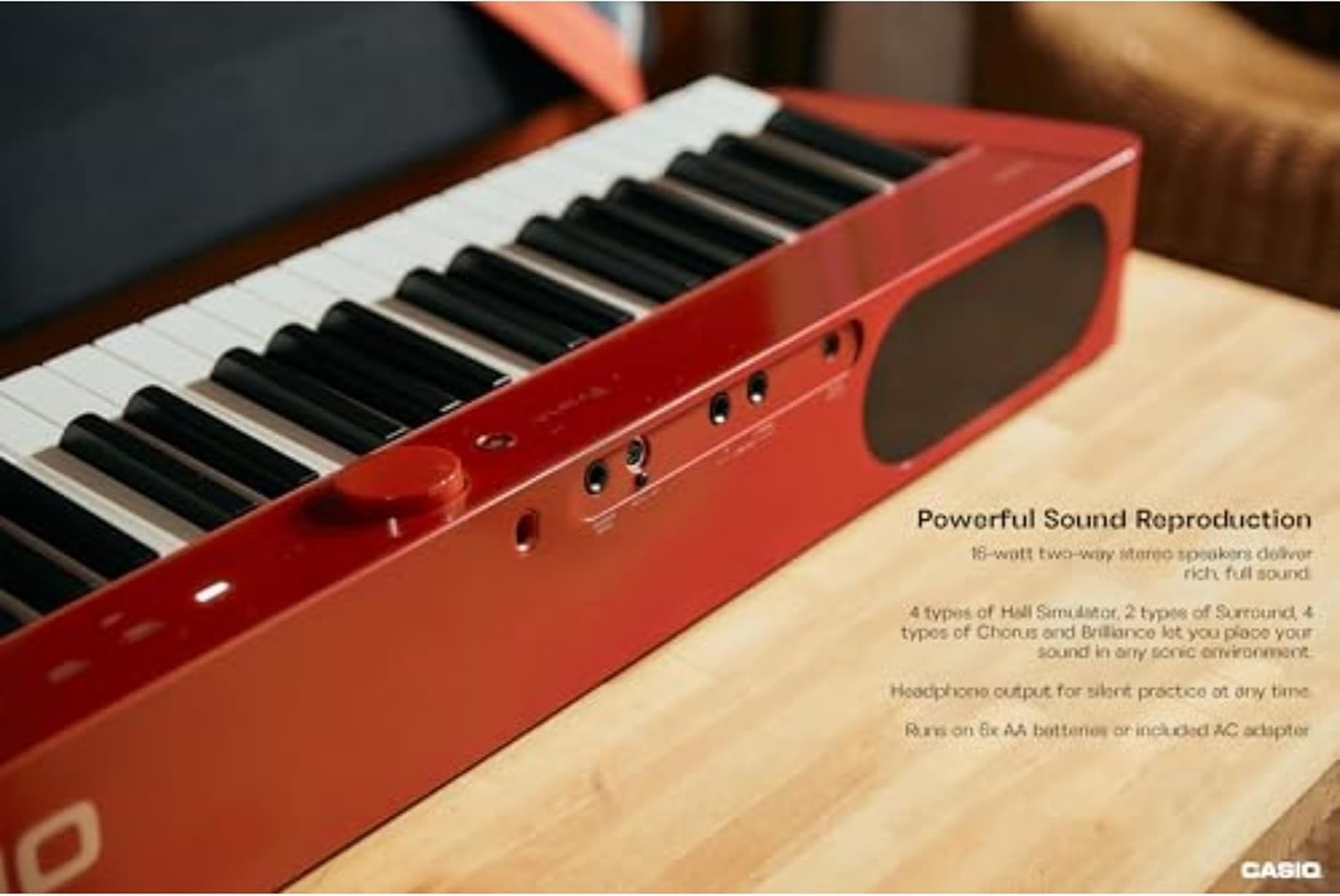 image:imageCasio Privia PXS1100 88Key TouchResponsive Weighted Digital Piano UltraPortable Superior Sound German Grand Tone Bluetooth Casio Music Space App Gloss Black FinishRed