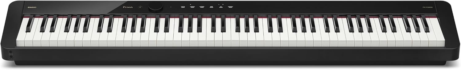 image:imageCasio Privia PXS5000 Portable Digital Piano with 88 Hybrid Weighted Keys 23 Tones Touch Sensor Controls Sustain Pedal Bluetooth USB AC Adapter 16W Speakers Gloss Black Finish PXS5000BK
